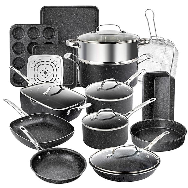 20-Piece Aluminum Ultra - Durable Non - Stick Diamond Infused Cookware and Bakeware Set
